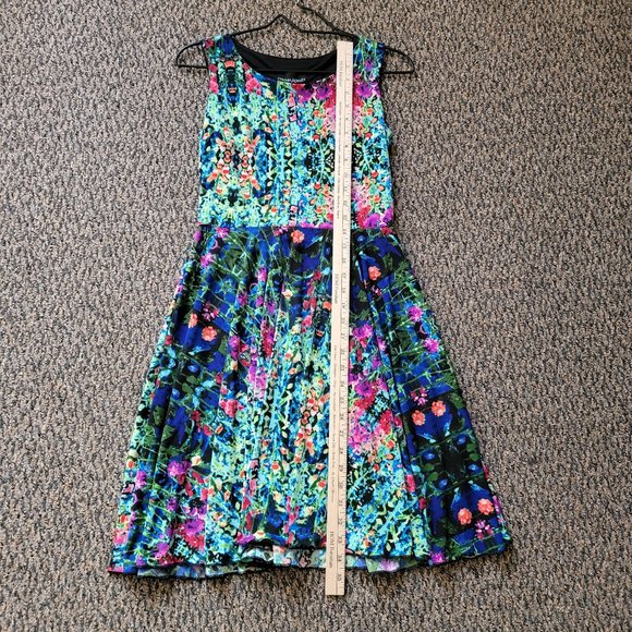 Cynthia Rowley Sleeveless Bright Floral Print Dress Comfy Stretch Size 4 - Picture 16 of 16